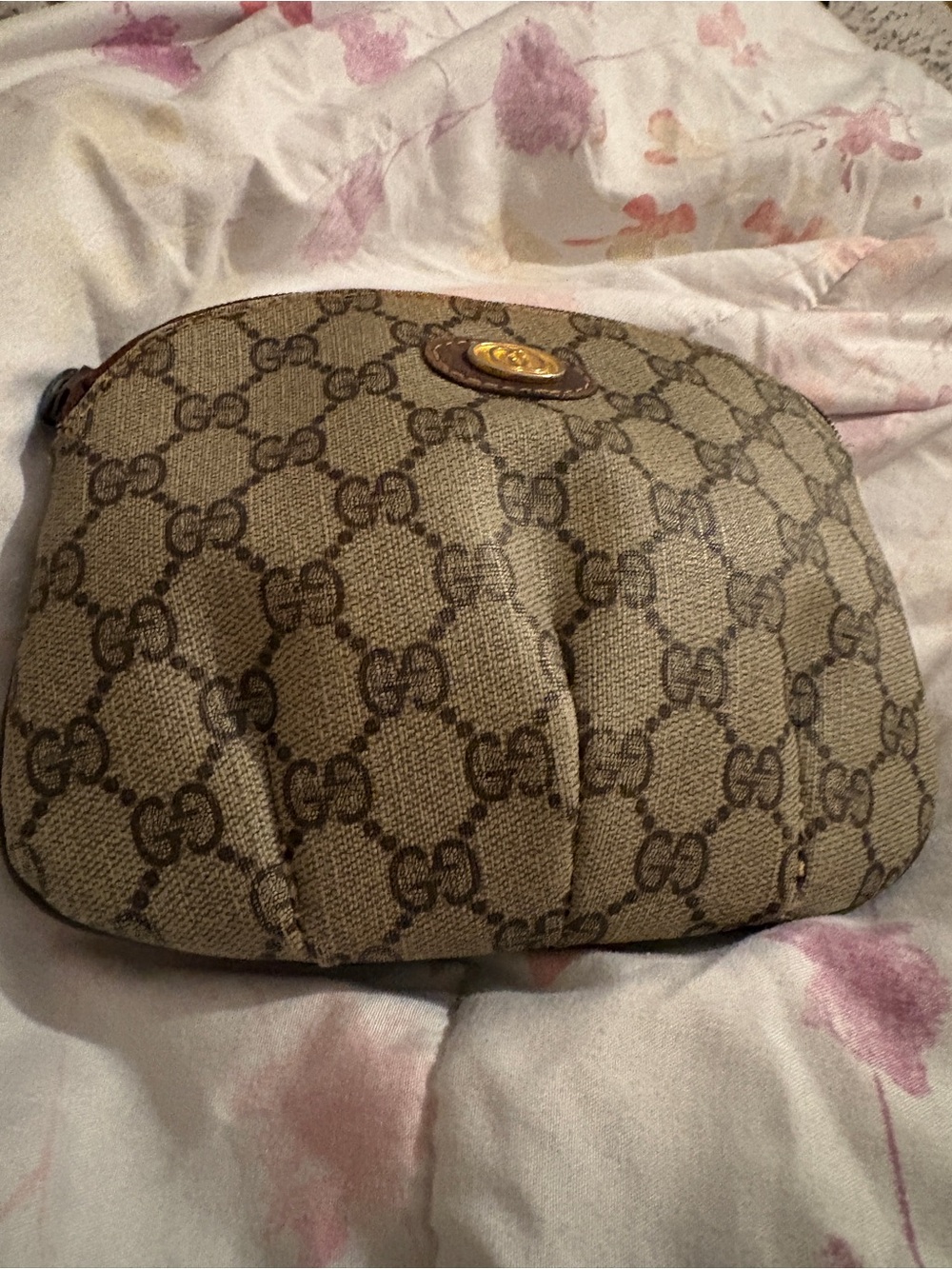 Project Gucci Beige Monogram Canvas cosmetic ba